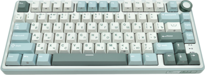 ROYAL KLUDGE - R75 GAMING KEYBOARD (US LAYOUT) - BROWN SWITCH - Sky Cyan - RK-R75-SKYCYN-BRNSW-US