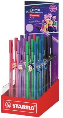 Filctoll display, 1 mm, STABILO "Pen 68" "K-Pop démonvadászok", (16 db)
