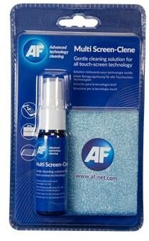 Tisztítófolyadék, érintőkijelzőhöz, mikroszálas kendővel, 25 ml, AF "Multi Screen-Clene"