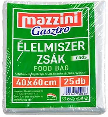 Élelmiszerzsák, erős, 25 db, 40 x 60 cm, MAZZINI "Gasztro", (25 db)