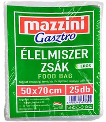 Élelmiszerzsák, erős, 25 db, 50 x 70 cm, MAZZINI "Gasztro", (25 db)