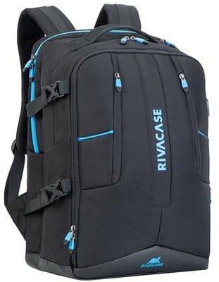 Notebook hátizsák, gaming eszközökhöz, 17,3", RIVACASE "Borneo 7860", fekete
