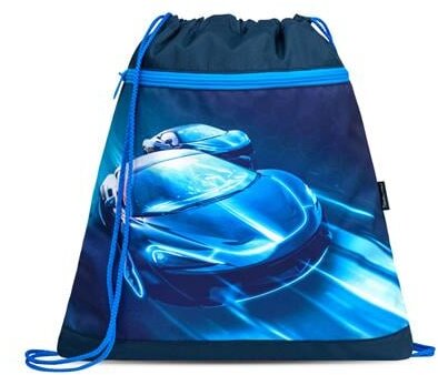 Tornazsák, BELMIL "Racing Blue Neon", kék, versenyautó