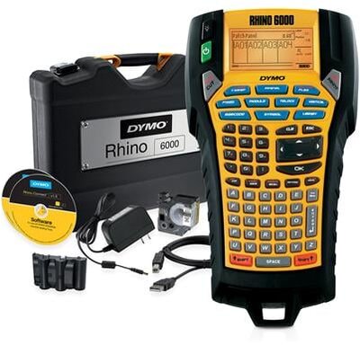 Elektromos feliratozógép, DYMO "Rhino 6000" készlet táskában