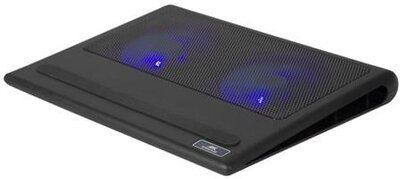 Notebook állvány, hűtőventilátorral, 17,3", RIVACASE "5557", fekete