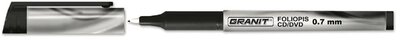 Alkoholos marker, OHP, 0,7 mm, GRANIT "M857", fekete, (20 db)