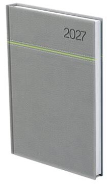 Naptár, tervező, A5, napi, TOPTIMER, "Young", szürke-zöld