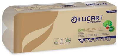 Toalettpapír, 2 rétegű, 10 tekercs, kistekercses, 19,8 m, LUCART, "EcoNatural10", (10 tek)
