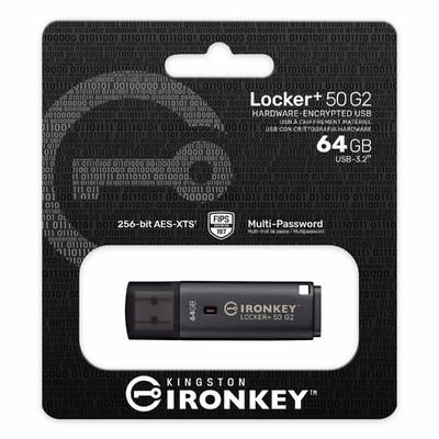 KINGSTON - IronKey Locker+ 50 G2 64GB - IKLP50G2/64GB