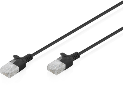 Assmann-DIGITUS CAT 6 U-UTP Slim patch kábel, 2 m, fekete - DK-1618-020S-BL