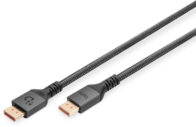 Assmann-DIGITUS 16K DisplayPort csatlakozókábel, 2.1-es verzió, 2m, 80G, fekete - DB-340111-020-S
