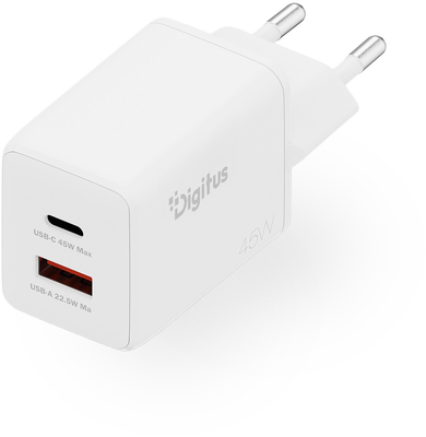 Assmann-DIGITUS USB GaN töltő 45W, 1x USB-C, 1x USB-A - DA-10302