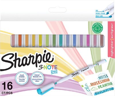 Sharpie S-Nota Duo kétvégű 16 db-os vízbázisú marker