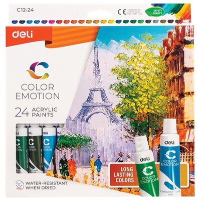 Deli Color Emotion (gouache) 12ml 24db/csomag tempera készlet