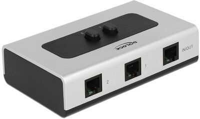 Delock RJ11 2 portos manuális kétirányú kapcsoló - 87698