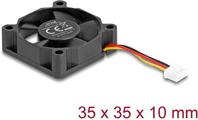 Delock DC axiális ventilátor 12 V, 35 x 35 x 10 mm - 67338