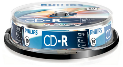Philips CD-R 80 52x Hengeres (10 db) Az ár 1db-ra vonatkozik!