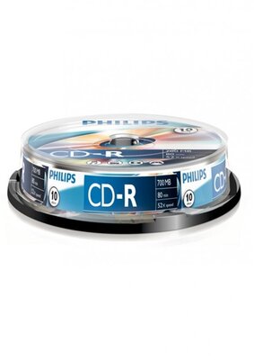 PHILIPS CD Lemez CD-R80 10db/Henger 52x