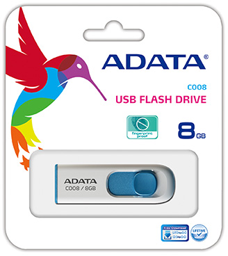 A-Data - C008 Flash Drive 8GB - AC008-8G-RWE