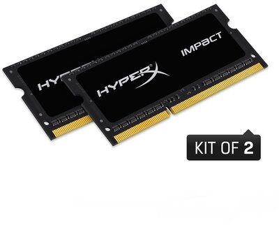 Notebook DDR3L Kingston HyperX Impact 1600MHz 16GB - HX316LS9IBK2/16 (KIT 2DB)