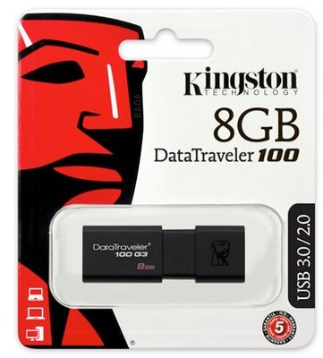 Kingston - DataTraveler 100 G3 8GB - DT100G3/8GB