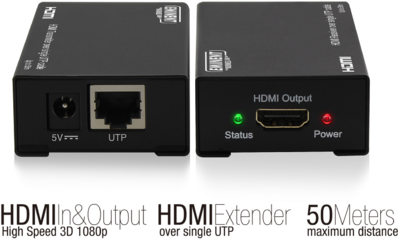 Eminent - HDMI Extender 50m Single CAT6 - AB7817