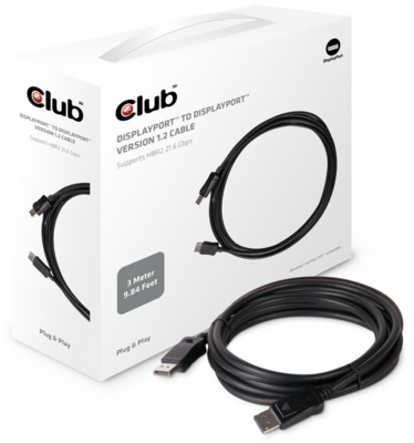 CLUB3D - DisplayPort - DisplayPort Ver 1.2 3m kábel