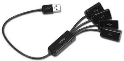 ACME 4 port USB2.0 - Fekete - HB-410