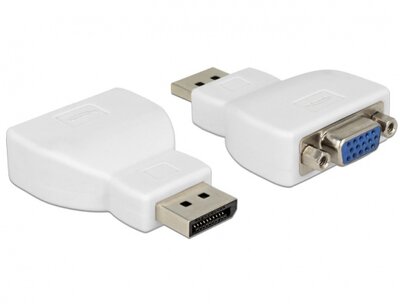 Delock - Displayport 1.1 > VGA M/F Fehér - 65568