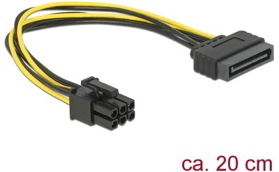DELOCK - Power SATA 15pin -> 6pin PCI Express - 82924