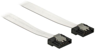 Delock Cable 6Gb/s flexi SATA kábel - 0,3m - Fehér (83831)