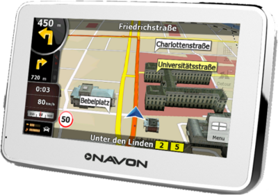 NAVON N490 Plus fehér 4,3" iGO Primo 2.01 Európa térképpel GPS navigáció