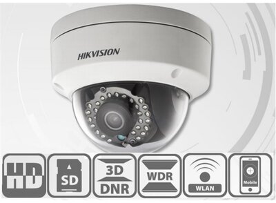 Hikvision DS-2CD2142FWD-IWS IP Dome kamera,kültéri,4MP,2,8mm, H264+, IP66,IR30m, D&N(ICR), WDR, 3DNR,PoE, SD, wifi, I/O