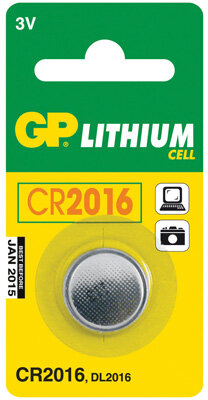GP Batteries - Lithium CR2016 1db - GPCR2016-BL1