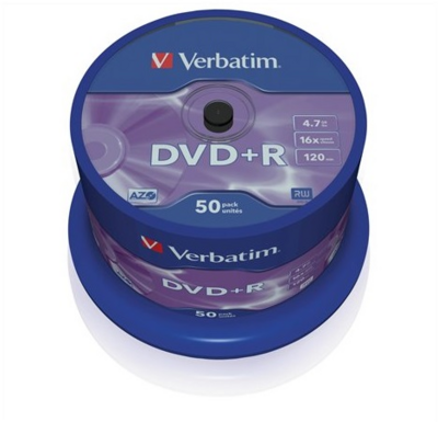 VERBATIM DVD+R 4.7Gb 50db/henger