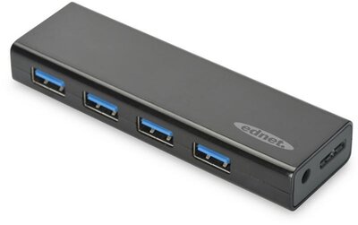 EDNET USB 3.0 HUB 4 portos fekete
