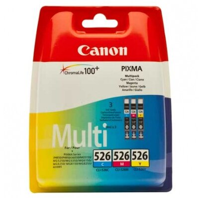 Canon CLI-526 Multipack: Cyan, Magenta, Yellow