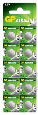 GP Batteries - Alkaline A76 LR44 10db - GPA76-BL10