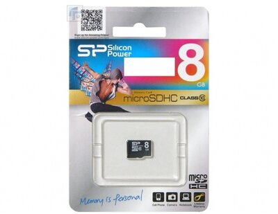 Silicon Power - 8GB MicroSDHC - SP008GBSTH010V10