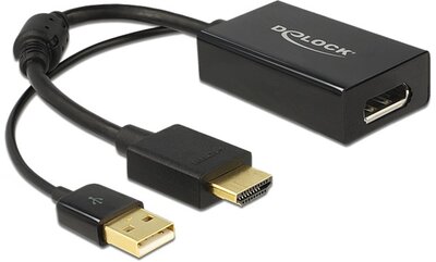 DELOCK - HDMI-A to Displayport 1.2 M/F fekete - 62667
