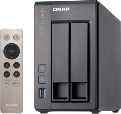 QNAP TS-251+-8G (NAS, 2HDD hely, SATA, CPU: Quad Core 2.42Ghz, RAM: 8GB, 2x RJ-45, 2x USB2.0, 2x USB3.0, HDMI)