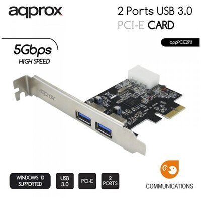 APPROX APPPCIE2P3 2db USB 3.0 PCI Express Kártya (Low and High Profile)