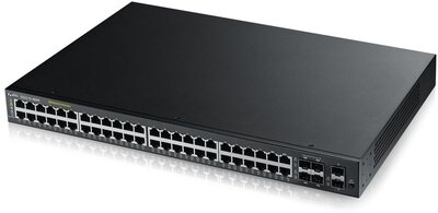 ZyXEL GS2210-48HP 50port GbE LAN L2+ menedzselhető POE switch (375W)