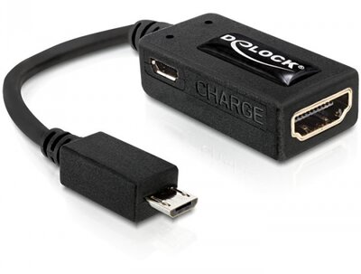 DeLock - 65314 adapter MHL male/ High Speed HDMI female USB micro-B female-OEM