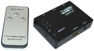 HDMI switch 3port + távirányító ME1007