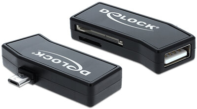 DeLock 91730 Micro USB OTG Card Reader + 1 x USB port