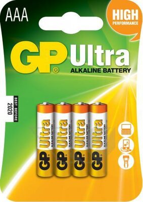 GP Batteries - Ultra 24AU AAA 4db - GP24AU-BL4