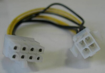 Kolink - 4 - 8 tûs tápkábel adapter (P4 alaplapi)