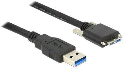 Delock - USB 3.0 A > USB 3.0 Micro-B csavarokkal ellátott 2 m - 83598