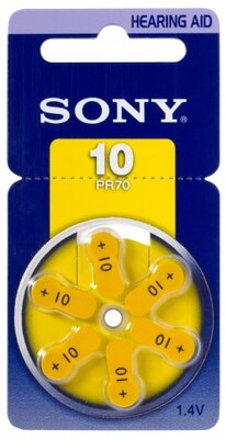 Sony 6db PR10 hallókészülék elem